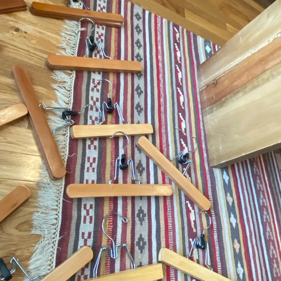 Wooden Pant Hangers with Metal Clips - Picture 3 of 3